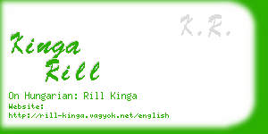 kinga rill business card